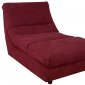 Burgundy Fabric Modern Elegant Chaise Lounger