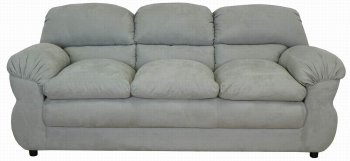 Light Grey Fabric Modern Sofa & Loveseat Set w/Optional Items [PMS-6400-Lightning]