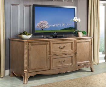 Chambord TV Stand 18280-T in Champagne Gold Tone by Homelegance [HETV-18280-T Chambord]