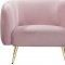 Harlow Sofa 685 in Pink Velvet Fabric by Meridian w/Options