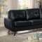 Deryn Sectional Sofa 8327BLK in Black by Homelegance