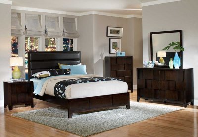 2114 Romano Bedroom by Homelegance in Espresso w/Options