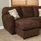 Sierra Chocolate Fabric Modern Loveseat & Sofa Set w/Options