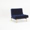 Oldschool Sofa Bed in Dark Blue w/Brass Legs by Innovation