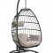 Oldi Outdoor Patio Hanging Chair 45115 in Beige & Black by Acme