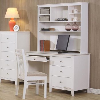 Selena Desk w/Hutch 400237 in White by Coaster [CROD-400237 Selena]