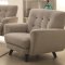 Maguire Loveseat 504772 in Light Grey Fabric by Coaster