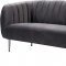 Willow Sofa 687 in Grey Velvet Fabric by Meridian w/Options