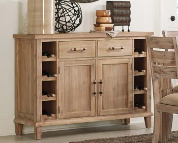 Colmar 5411RF-40 Server in Burnish Light Oak by Homelegance [HEBU-5411RF-40 Colmar]