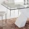 989 Dining Table in White by ESF w/Glass Top & Options