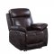 Perfiel Motion Sofa & Loveseat LV00066 Dark Brown Leather - Acme