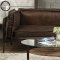 Porchester Sofa 52480 in Distressed Chocolate Leather by Acme