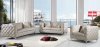 Scarlett Sofa 663 in Cream Velvet Fabric by Meridian w/Options