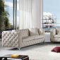 Scarlett Sofa 663 in Cream Velvet Fabric by Meridian w/Options