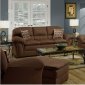 Chocolate Microfiber Contemporary Sofa & Loveseat Set By Simmons