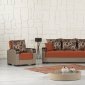 Mobimax Sofa Bed in Orange Fabric by Casamode w/Options