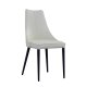 Milano Dining Chair Set of 2 in White Leather by J&M