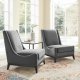 Confident Accent Lounge Chair Set of 2 in Gray Velvet by Modway