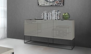 Vizzione Buffet in High Gloss Light Gray Lacquer by Casabianca [CBBU-Vizzione]