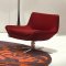 Leather or Wool Felt Modern Club Chair in Black, Cream or Maroon