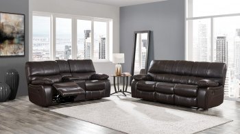 U0040 Power Motion Sofa Set in Espresso Bonded Leather by Global [GFS-U0040-Power Espresso]