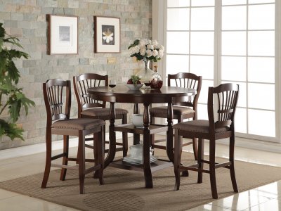 Bixby Counter Height Dining Set 5Pc in Espresso by NCFurniture
