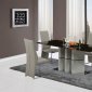 D647DT Dining Set 5Pc in Brown & Gray by Global w/D735DC Chairs