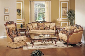 Rita Cherry Traditional Sofa in Fabric w/Optional Items [ADS-Rita Cherry]