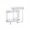 Piffo Serving Cart & & Bar Table AC00162 Glass & Chrome by Acme