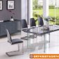 408DT Dining Table in Grey by American Eagle w/Optional Chairs