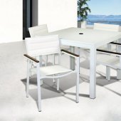 Avallon Outdoor Dining Set 5Pc in White by Bellini