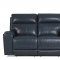 Santana Power Motion Sofa in Navy Leather Match by Klaussner