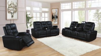 Zane Power Motion Sofa 651301PP Black by Coaster w/Options [CRS-651301PP Zane]