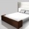 Lyon Bed in Walnut & Light Taupe by Casabianca