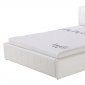 Natalie Bed in White Leather Match by Whiteline Imports