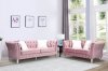 LCL-004 Sofa & Loveseat Set in Pink Velvet