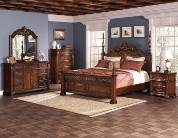 Rich Brown Finish DuBarry Classic Bedroom By Coaster [CRBS-201820 DuBarry]