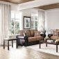 Ceuta Sofa CM6522 in Brown Chenille & Leatherette w/Options