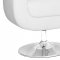 Bliss Swivel Chair in White Leatherette by Whiteline Imports