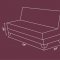 Nexo Sofa Bed Convertible in Burgundy Fabric by Mobista