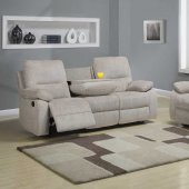 9716 Marianna Motion Sofa - Homelegance - Beige Chenille Fabric