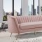 Margo Sofa 622 in Pink Velvet Fabric by Meridian w/Options