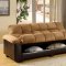 CM6685-PU Brantford Sofa Bed in Camel Microfiber & Leatherette