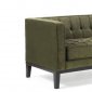 Green Chenille Fabric Modern Roxbury Sofa & Loveseat w/Options