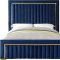 Dolce Bed in Navy Velvet Fabric by Meridian w/Options