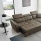 1822 Sectional Sofa in Grayish Brown Taupe Leather by ESF w/Bed