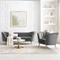 Opportunity Sofa in Gray Velvet Fabric by Modway w/Options