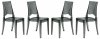 Coral Set of 4 Dining Chairs CDC19TBL in Black by LeisureMod