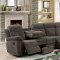 Avia Motion Sectional CM6597 in Gray Linen-Like Fabric