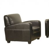 Dark Brown Leather Living Room Set